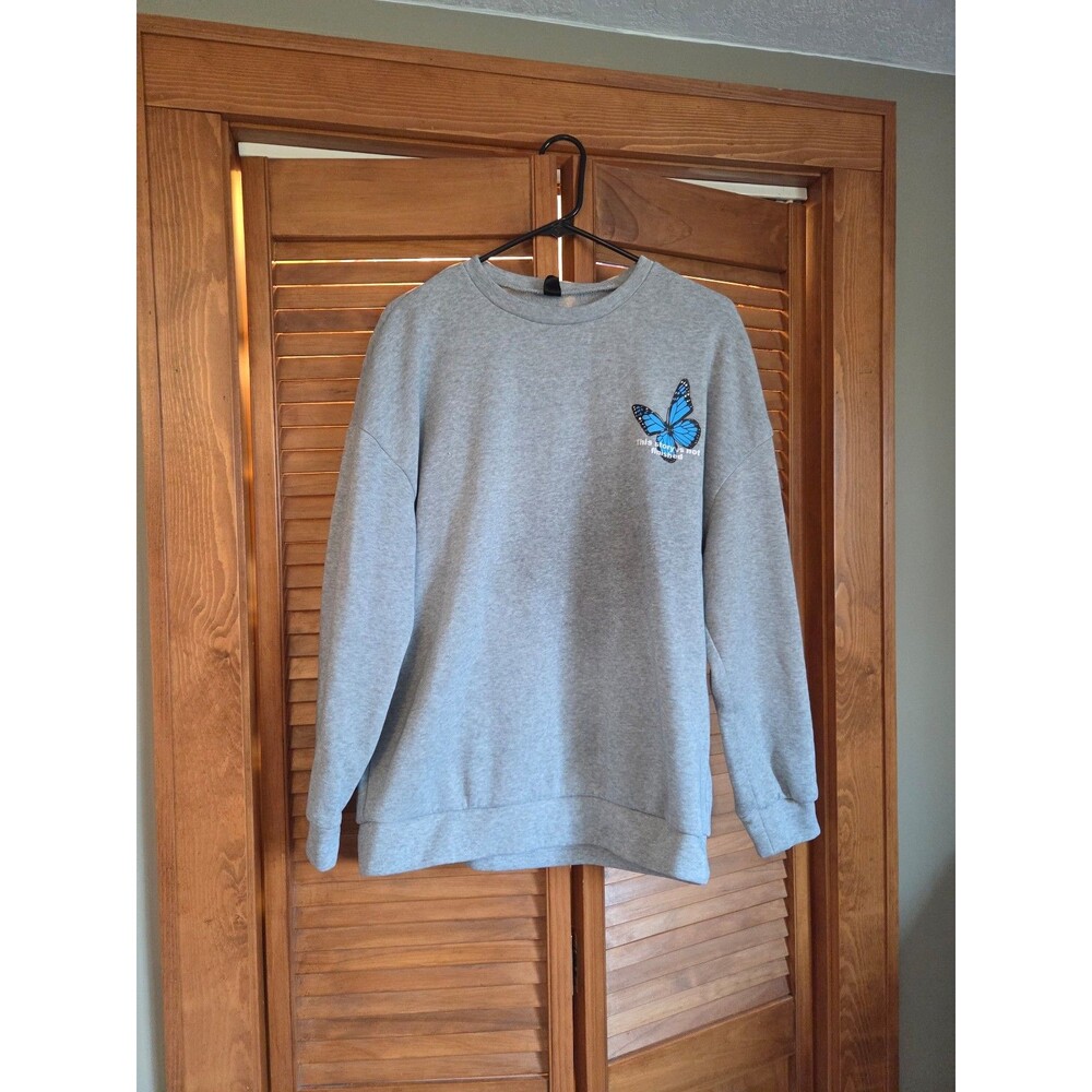 SHEIN Butterfly Crewneck